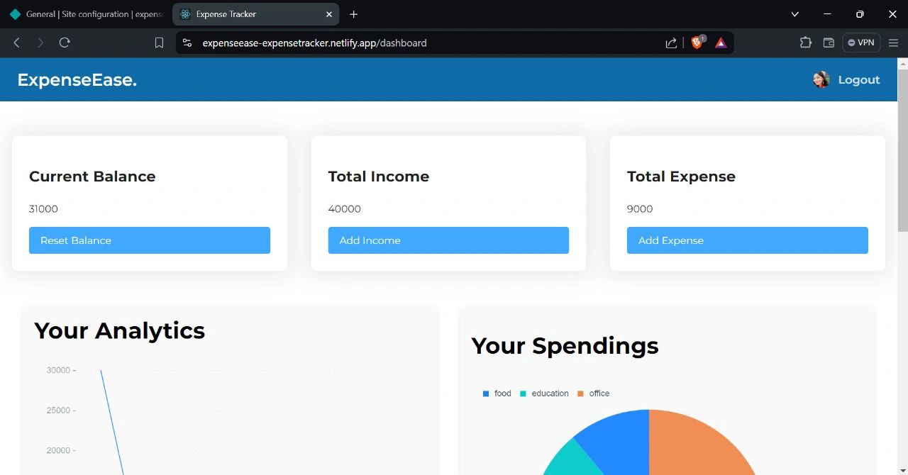 ExpenseEase - Expense Tracker